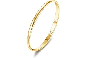 Diamday 925 Sterling Silber Ring für Damen Herren Hochglanzpoliert Schlicht Hochzeit Ehering für Paar Gold Elegant Verlobung Ring Einfach Gefüllt Ringe 2MM 4MM Ringgröße 49-67