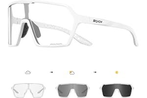 SCVCN Fotocromáticas Gafas de Ciclismo Deportivas Mujeres Hombres Transparente Bicicleta Running S335