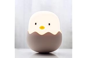 FemKey Luz Nocturna Bebé, LED Luz Nocturna Infantil Control Táctil, Luz Bebé de Dormir de Cuarto de Bebé, USB Luz de Pollito Recargable para Niños y Bebés, Luz Blanca
