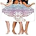 Produktbild Ewtretr Strandtücher Bath Towel Soft Big Beach Towel 31"x 51" Unique Pattern Design Decorative Elephant Beautiful Ornate Crown Ornate Inked Decorative Holding Lotus Mandala