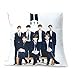 Produktbild Loheag Clinor BTS Zierkissen mit Doppelseitig Kissenbezüge, Weiche Baumwolle Throw Kissen für Sofa Schlafzimmer Auto | Love Yourself | Jungkook, Jimin, V, Suga, Jin, J-Hope, Rap Monster (H08)