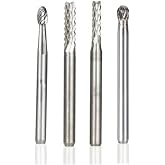 Depolife Cnc Freze I&ccedil;in Kesici Karb&uuml;r U&ccedil; Seti Yoğun &Ccedil;elik Ahşap Metal Al&uuml;minyum Pleksi Carbide Tungsten 4 L&uuml;