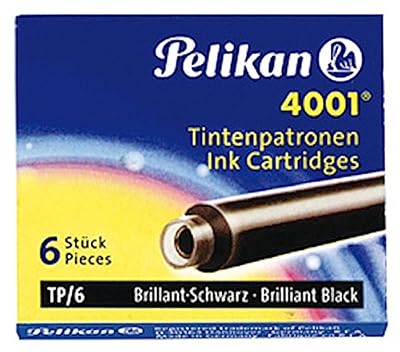 Pelikan TP/6 Noir 6pièce(s) recharge pour stylos - recharges pour stylos (Noir, Noir, Stylo-plume, 6 pièce(s))