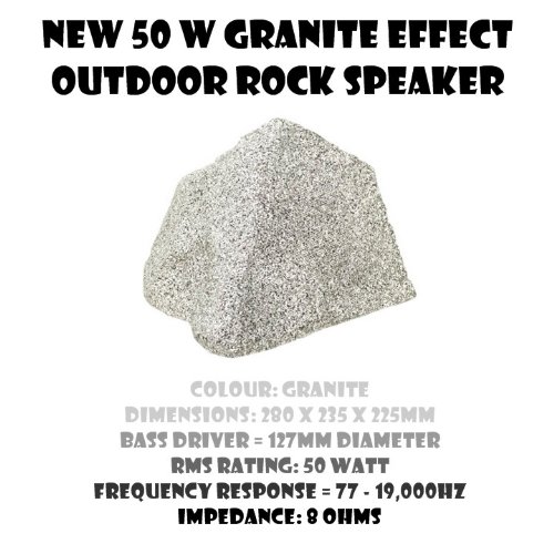 Digi ev-um34 New 50 W Granite boulder Effect Outdoor home garden bass Speaker