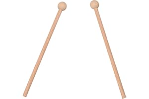 OYKRUEATS 2 Stück Xylophon Schlägel,19 CM Holzschlägel,Percussion Klangstab,Glockenspiel Klanghölzer,Rhythmus Sticks Trommelstöcke für Xylophon,Holzblock Glocken Yoga Anfänger Erwachsene Kinder