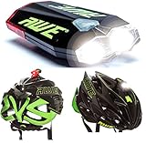 AWE® AWEDual 360°TM USB Worlds Lightest/Smallest Helmet Light Front/Rear Recharging 40 Lumens