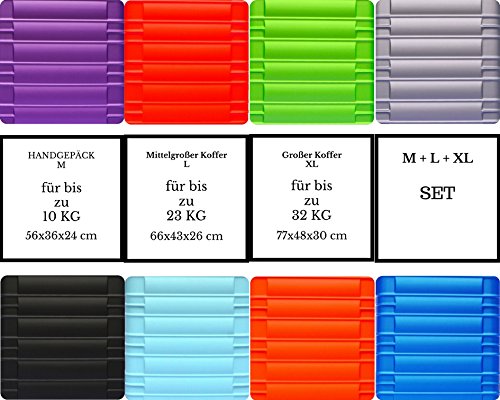 SHAIK Serie CLASSIC Maletas De Viaje Set De 3 Piezas - Candado TSA 45/78/124 Capacidad De Litros Cubierta Dura Y Equipaje De Mano Con Ruedas 360⁰ De Rotación (Morado, L)