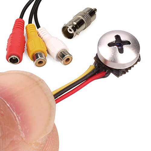 ZOTER Mini cámara espía 800 TVL de vigilancia CCTV oculta en cabezal de tornillo