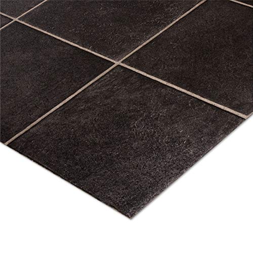 Preisvergleich Produktbild casa pura® CV Bodenbelag Malaga / Anthrazit / edle Fliesenoptik / Oberfläche strukturiert / Meterware (200x300cm)