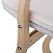 Songmics Birch Wood Relaxing Rocking Chair with 100% cotton Seat Max Load: 120 kg Beige LYY30M