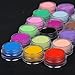 Fashion Gallery 18 Color Acrylic Powder Liquid Glitter Nail Art Tool Kit UV Stamper