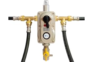 CATERING PARTS UK Four Pack Automatic Changeover Kit LPG Continental RF6030 4 Bottle Four Gas Cylinder LPG LP Propane Automatic Change-Over Kit with Over Pressure Shut Off Feature