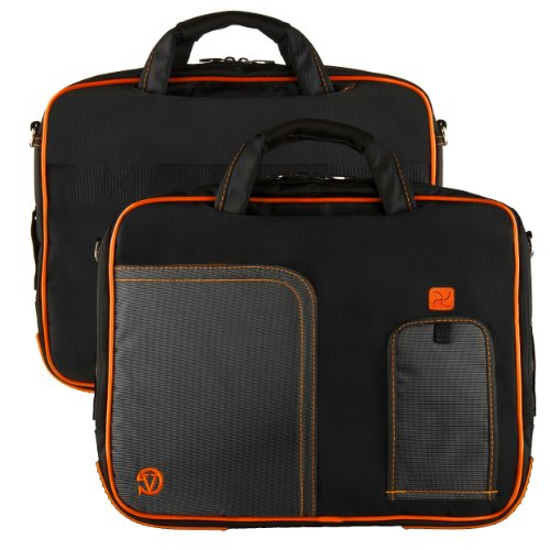 Vangoddy Pindar PC Laptops und Tablets Tasche Nylon für Laptop für 12 Zoll 13 Zoll und 14 Zoll PC Laptops und Tablets orange