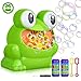 Produktbild YAMI Automatische Seifenblasenmaschine für Kinder Tragbare Frosch Form Bubble Machine für Party, Jäten, Indoor und Outdoor Aktivitäten (Enthalten 2 Flaschen Bläschen Lösung)