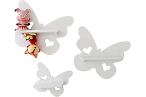 PsGreen Set of 3 Butterfly White Suitable for Toniebox Tonie Figures