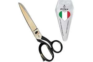 GIFAZ Forbici da Sarta Professionali 19 cm e di Precisione TAGLIATUTTO in Acciaio al Carbonio Verniciate Resistenti ed Affilate per Taglio e Sartoria - Ultra Resistente Made in Italy