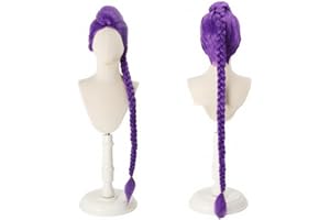 CGVG Rumi peruka do cosplay, długa, pleciona, fioletowa, Kpop, łowcy demonów, cosplay, Cosplay, dla kobiet, na Halloween, karnawał, imprezę (fioletowa)