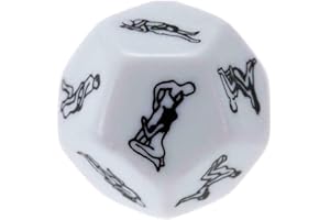 DA DISCOUNT ADULT 12 Sides Karma Sutra Dice, Funny Sex Position Dice, for Bachelor Party, for Adult Couples Novelty Toys Game Gift… (Tweleve)