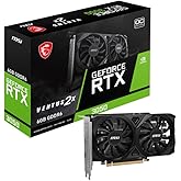 MSI GeForce RTX 3050 Ventus 2X 6G OC Graphics Card - 6GB GDDR6, 1492MHz, PCI Express Gen 4, 96 Bits, DP v 1.4a, 2X HDMI 2.1 (