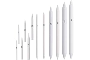 TEOZBLU 12 Piezas Accesorios de Dibujo, Difuminos y Tortillones de Mezcla Difuminadores para Dibujos Difuminos, para Artistas de Boceto DIY Difuminos Difuminadores para Dibujo