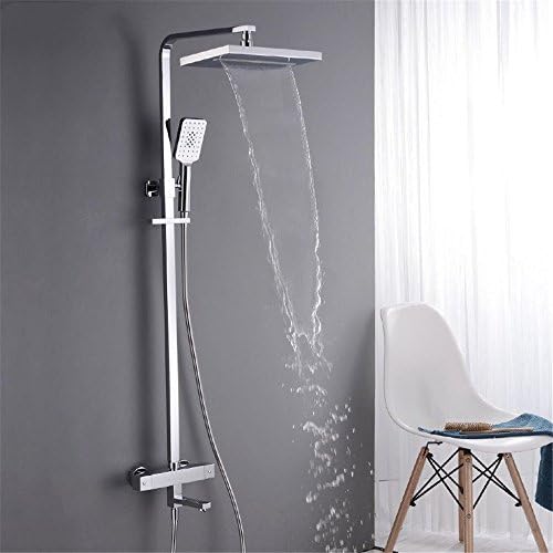 Intelligent multi-functional shower thermostat for the whole of copper sprinkler waterfall showerhead chrome with the wall bathroom fitting