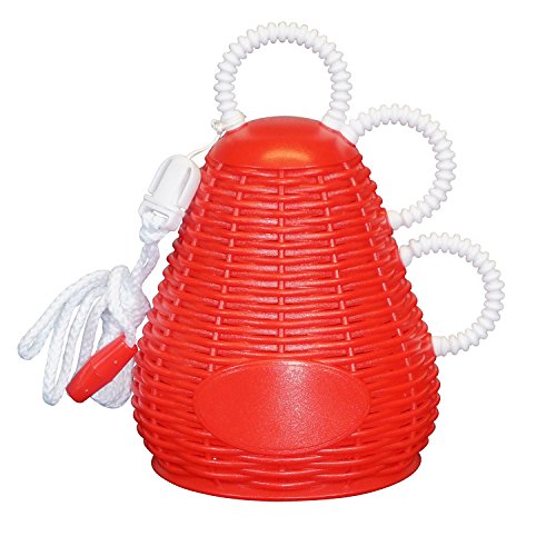 SONDERAKTION! MEGA-Geburtstagshit! 10 Stück Caxirola Rumba Rassel Stimmungsmacher/ Anfeuerungsset  für Kindergeburtstag Spiele, Turniere, Anfeuern, Fußballparty, Sportfeste und als super Mitgebsel / Gastgeschenk für jedes Kind. 10 Stück im Karton Farbe Rot - 3