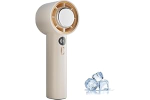 Awlve Doux Jardin Mini Ventilateur Révolutionnaire Portable Silencieux, Mini Ventilateur Portable USB Rechargeable, Refroidissement Instantané, Ultra Silencieux (Blanc Cassé)