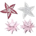 140-tlg. Pastell-Stern-Set – 4 Größen (7,6–15,2 Cm) Aus Karton | Für Pinnwände, Partydeko & Bastelprojekte