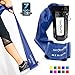 Produktbild Super Übungsband 7 ft. Lang Widerstand Bands. Latexfrei Home Gym Fitness Equipment für Physiotherapie, Pilates, Stretch, Yoga, Stärke Training Workout. Licht, mittel oder Heavy Tension., MEDIUM STRENGTH BLUE