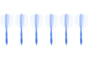 BYUTFA Dart Tail 6 Packs Integrated Dart Flights and Shafts in one Part 2BA Anti-Drop Darts Flights (Black Blue Pink Purple Red White)