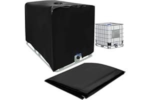 QINERSAW IBC 1000L - Cubierta para depósito de agua, cubierta protectora IBC, tanque de agua, depósito de agua de lluvia, depósito IBC, depósito de protección para barriles de lluvia