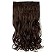 Neverland Beauty 7 Piece 16 Cilps Clip in Hair Extensions Full Head 22 inches Wavy Curly Hair Extension Medium Brown #2/33