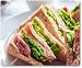 Produktbild Mauspad / Mouse Pad aus Textil mit Rückseite aus Kautschuk rutschfest für alle Maustypen Motiv: Leckeres Sandwich mit Wurst und Salat [06]