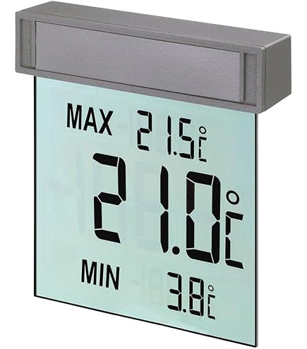 Klassisches Fensterthermometer Von ORION - Analog Für Garten & Balkon (Silber, 24 Cm)
