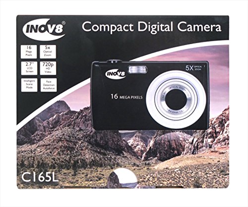 Inov8 C165L Compact Digital Camera - Black (16 MP,5x Optical Zoom) 2.7-Inch LCD - Image 8