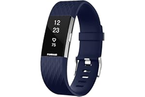 FunBand® Correa para Fitbit Charge 2, Edición Especial Soft Silicona Deportes Recambio de Pulseras Ajustable Reemplazo Accesorios para Reloj Fitbit Charge 2 Pulsera de Actividad Pequeño y Grande