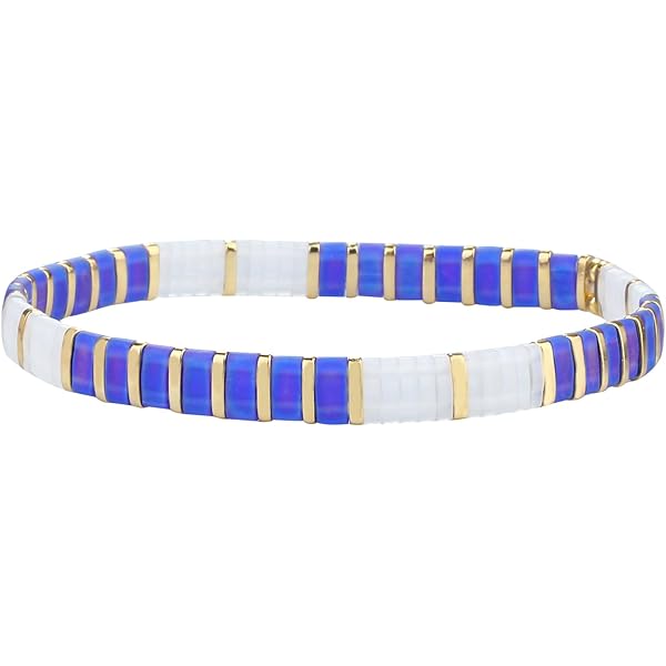 KELITCH Braccialetti Dell'Amicizia Multicolore Braccialetti Fatti A Mano Con Perline Heishi Bracciali Elasticizzati Gioielli Da Spiaggia Alla Moda (6O