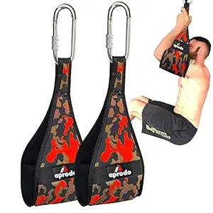 APRODO Ab Straps Set | Pair of Hanging Straps for Pull Up Bar Workout, Fitness, Gym and Abdominal Exercises