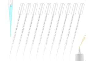 Emezddo 10 st plastpipetter, överföringspipetter, mätpipetter med skala, används för experimentering Industry Handwerk (10 ml
