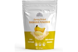 HEBHAC HERBS Banana Fruit Powder 227 g | Ideal for cooking and healthy beverages Smoothies, Baking and Fresh Juices | Vegan | Free From Chemical and Artificial powders