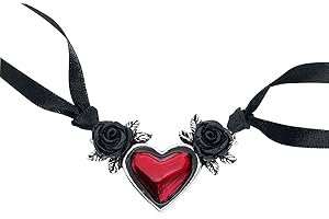 Alchemy Gothic Krwawe serce damski naszyjnik,