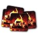 Produktbild Untersetzer mit offenem Kamin, 4 Stück - Cool Open Log Fire - Winter Warm Home Style Decor Geschenk #16344