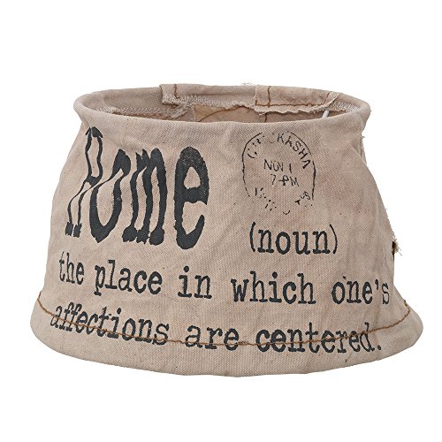 EGLO 49442 Leinenschirm 1 plus 1 Vintage Durchmesser 20 cm bedruckt mit Schriftzug Textur, andfarben / grau