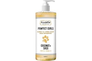 Poochiful Pawfect Curls Dog Shampoo Sensitive Skin 500ml. Dog & Puppy Shampoo and Conditioner From 8 Weeks Pro Grooming Products for Dogs. Detangle Pet Shampoo Suitable for Sensitive Itchy & Dry Skin