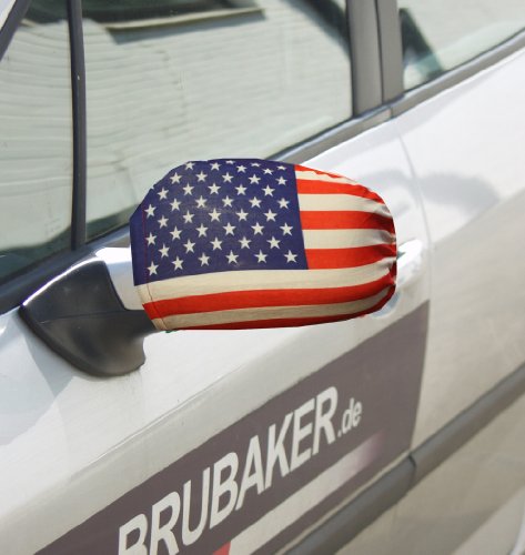 Preisvergleich Produktbild Brubaker Außenspiegelflagge USA Spiegelflagge im 2er Set