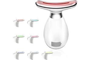 MAPILLE Gesichtsmassagegerät, Gesicht Hals Anti-Falten Schönheit Gerät Smart 7 Farben 3 Modi Face Lifting Gerät, 42° Hochfrequenzvibration Gesicht Schönheit Gerät für Hautpflege, Verbesserung, Straffung