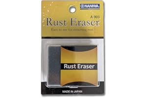 Sanelli Ambrogio, Naniwa Caoutchouc de rouille, idéal pour éliminer les traces d'oxydation des couteaux et des pierres aiguiseurs, fabriqué au Japon, couleur noire