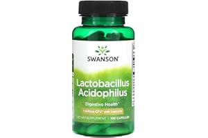 SWANSONS Swanson - Lactobacillus Acidophilus 1 Milliarde CFU | Förderung der Darmgesundheit - 100 Kapseln