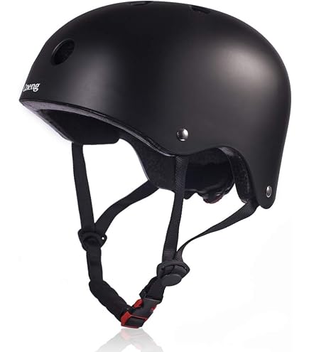 Mach1 Casque de skate noir mat – Casque enfant pour skateboard, BMX, skateboard, longboard, patins à roulettes Mach1 Casque de skate noir mat – Casque enfant pour skateboard, BMX, skateboard, longboard, patins à roulettes