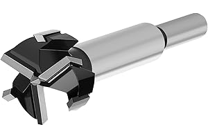 hsawbit 25mm forstner drill bit, Triple-Flute Carbide Tipped Forstner Bit Hole Cutter for Hard Wood, Woodworking Hinge Cutter Hinge Drill Bit